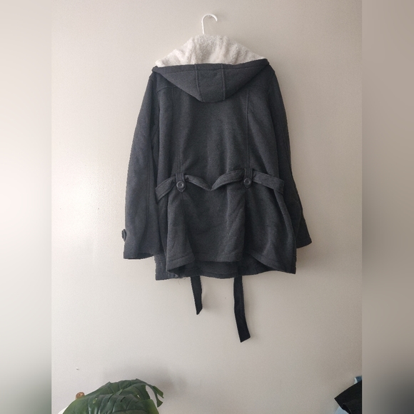 Double Breasted Coat With Hood - Picture 2 of 2